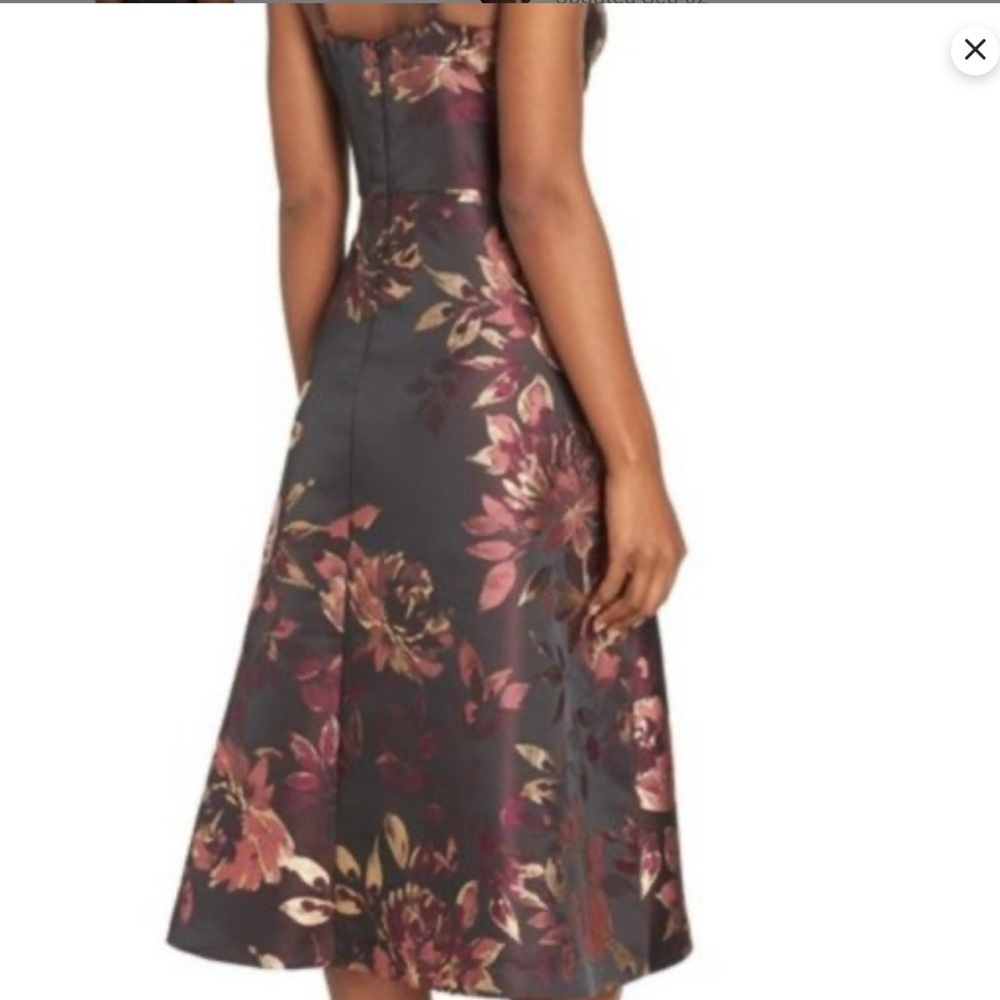 NEW Eliza J Metallic Floral Dress Size 12 - Picture 3 of 10
